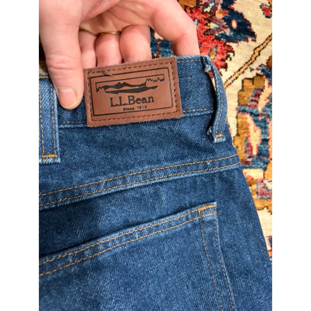 L.L.Bean Relaxed Fit Jeans Men 38x29 Blue Denim Cotton USA Classic
